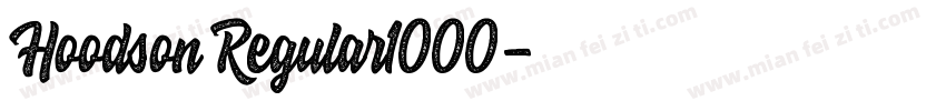 Hoodson Regular1000字体转换